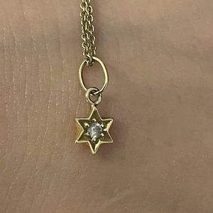 Sydney evan 14 k gold diamond Jewish star necklace